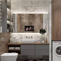 Miroir LED intelligent de salle de bain avec système Android, Design populaire avec TV