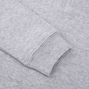 Pull-over en maille à col montant et demi-zip pour homme, broderie <span class=keywords><strong>petit</strong></span> cheval, manches longues, coupe ample, couleur unie - Product Image 5
