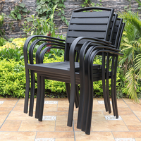 Meubles d'extérieur pour Restaurant et café, en plastique et bois, avec 6 ou 4 sièges, table à manger et chaises, offre spéciale,