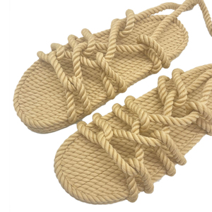 <span class=keywords><strong>Sandali</strong></span> da <span class=keywords><strong>donna</strong></span> in <span class=keywords><strong>corda</strong></span> di canapa fatti a mano di nuovo stile scarpe con zeppa cinturino incrociato scarpe basse in <span class=keywords><strong>corda</strong></span> di paglia <span class=keywords><strong>sandali</strong></span> da <span class=keywords><strong>donna</strong></span> - Product Image 2