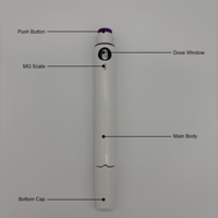 Cartouche jetable à double compartiment de 4 ml avec cartouche en verre de 4 ml
