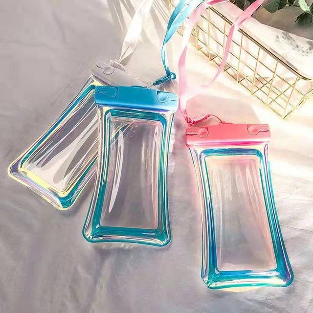 Waterproof Good Quality Holographic Cell Phone Pouch case Bag