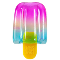 Juguete Antiestrés de Silicona Suave y Elástica con Forma de Paleta de Helado Degradado, Juguete Sensorial para Apretar, Unisex