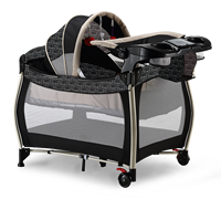 Lit de voyage portable moderne en métal pour bébé, berceau cododo, lit pliant, grand parc pour enfants, lit bébé détachable pour chambre d'enfant à domicile