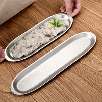 Plat à glissière YolecenVintage en acier inoxydable pour restaurant de hot pot, crevettes, boulettes de bœuf, sushis et barbecue