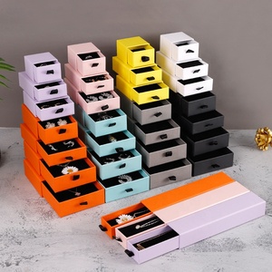 Customized Spot Paper Cardboard Drawer Sliding Jewelry Packaging <strong>Box</strong> <strong>Gift</strong> Boxes Necklace <strong>Earring</strong> Bracelet Ring Jewelry <strong>Box</strong> - Product Image 1