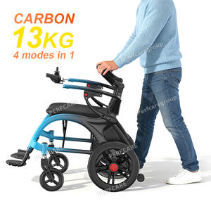 Fauteuil roulant électrique pliable portable pour handicapés, siège large, charge de 150 kg, 13 kg, deux batteries, longue <span class=keywords><strong>distance</strong></span>, intérieur/extérieur - Product Image 2