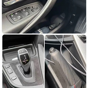 Ensemble de 10 Pièces de Garnitures Intérieures en Fibre de Carbone Mat et <span class=keywords><strong>Alcantara</strong></span> pour Tableau de Bord, pour <span class=keywords><strong>BMW</strong></span> F30/F32/F33/F36 Série 4 Conduite à Gauche (LHD) - Product Image 2