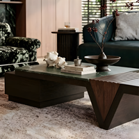 Table basse en marbre irrégulier de luxe italien, table en pierre artistique haut de gamme pour salon