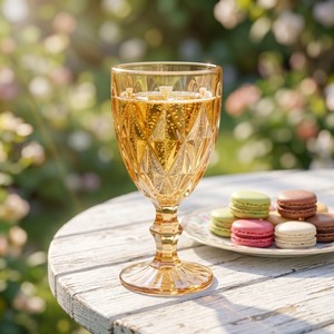 Ensemble <span class=keywords><strong>de</strong></span> 6 <span class=keywords><strong>verres</strong></span> à vin ambrés <span class=keywords><strong>de</strong></span> 330 ml avec logo personnalisé, sans plomb, à pied, pour mariage, fête, bar - Product Image 3