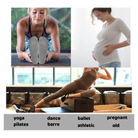 Chaussettes de yoga antidérapantes à logo personnalisé avec sangles, accessoires pour Pilates Reformer, Pure Barre, danse, et chaussettes de yoga pour hôpitaux