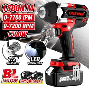 <span class=keywords><strong>Llave</strong></span> de <span class=keywords><strong>Impacto</strong></span> Eléctrica sin Escobillas de 1800N.M y 1/2 Pulgada con <span class=keywords><strong>4</strong></span> Enchufes, 2 Baterías, <span class=keywords><strong>Llave</strong></span> de Tornillos, Herramienta Eléctrica para Camiones - Product Image 6