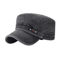 Nuevo Sombrero Lavado Hecho de Tela de Algodón Antigua, Gorra Plana de Pico de Pato para Otoño e Invierno, Sombrero Transpirable para Exteriores con Efecto Desgastado