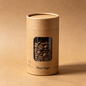 Tube en papier kraft écologique avec emballage pour café en grains, thé, matcha, conteneur cylindrique en carton biodégradable, OEM personnalisé - Product Image 6