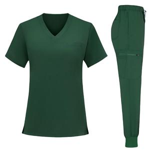 Hospital Uniforms V-Neck with Short Sleeve Jogging Pants Feminine Flattering Stretch Flexibility for Nurses and <b>Doctors</b> - Product Image 6