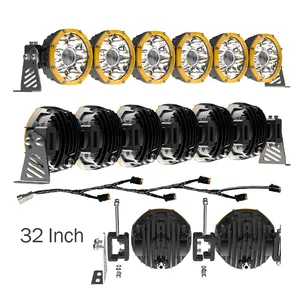  5 인치 라운드 스팟 트럭 Led 작업 라이트 바 32 인치 Barra Led 4x4 kc 오프로드 조명