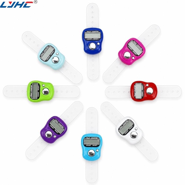 Professional Digital Tasbih Finger Counter-5 Digit LCD Electronic Zikr Ring for Muslim Prayer&Meditation - Adjustable Mini Tally
