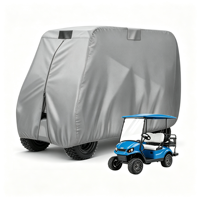 Housse de voiturette de golf en tissu Oxford, résistante à l'eau, aux UV et à la poussière, robuste, pour extérieur, 4 places, personnalisable en couleur