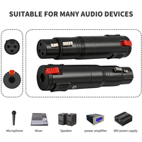 Adaptateur audio verrouillable 6,35 mm 1/4 TRS femelle vers XLR 3 broches femelle pour microphone, console de mixage, amplificateur de puissance