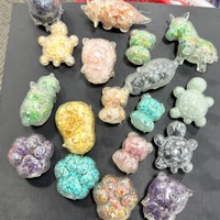 Artisanat en Cristal Naturel : Animaux en Améthyste, Tortues Bébé en Quartz Rose Poli, Jouets Squishies pour la Guérison, Cadeau et Décoration