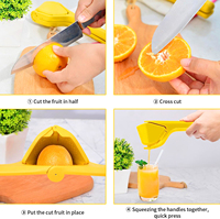 Presse-agrumes en plastique ABS durable et personnalisable, presse-agrumes manuel facile à utiliser, presse-agrumes à levier, réduction de l'effort, outil de cuisine