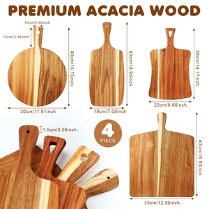 Wholesale Factory Custom <b>Kitchen</b> Blank Thick Wooden Chopping Boards Block Smart Wood Bamboo Acacia Black Walnut Cutting Board - Product Image 3