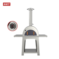 Four à Pizza artisanal en acier inoxydable, Grill ou Grill au bois, 32.5 pouces, pour l'extérieur ou l'intérieur