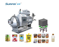 Autoclave de pulvérisation industrielle - Excellente distribution de température pour les sachets de pâte de gingembre et d'ail et les plats préparés