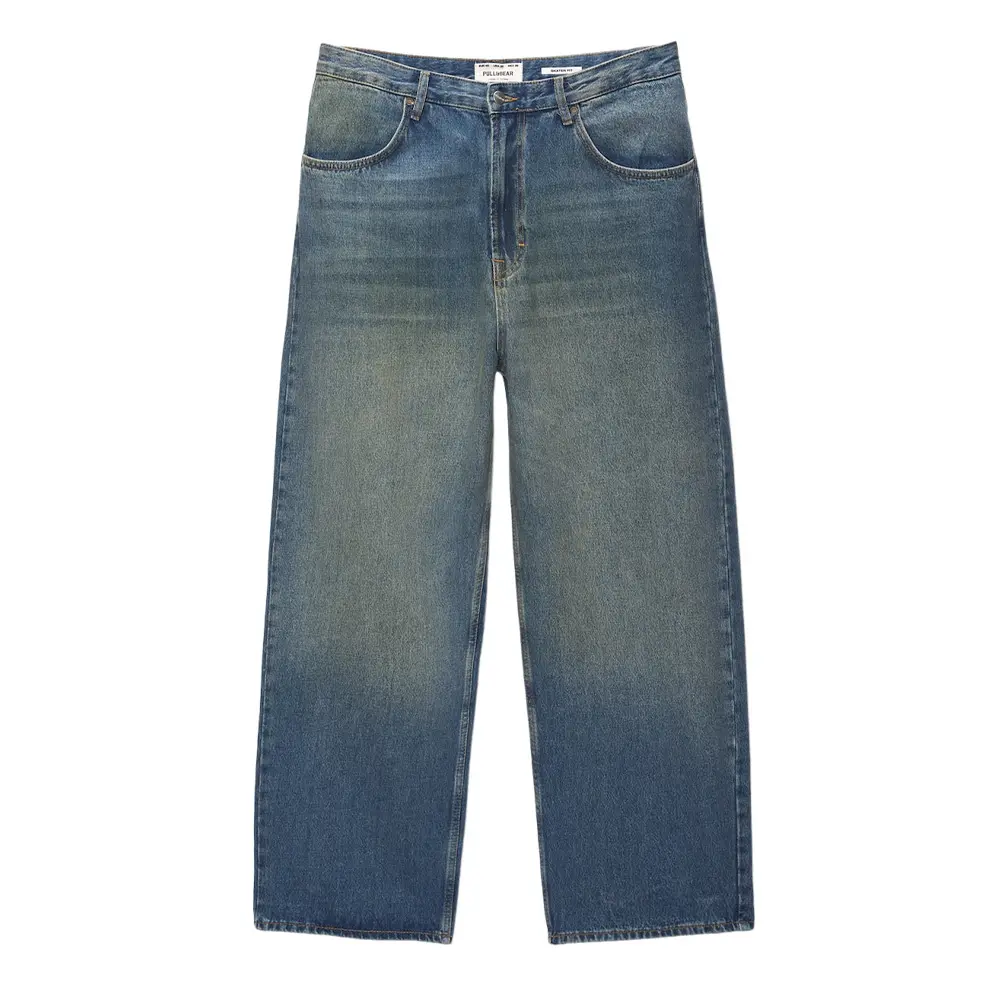 Vente en gros Gingtto Pantalon en denim personnalisé de qualité supérieure Jeans baggy amples pour hommes