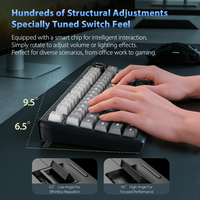 FURYCUBE IP75 Wired Mechanical Feel Keyboard RGB 26-Key Anti-Ghosting Multifunctional Smart Knob Fit for Daily Gaming Keyboard