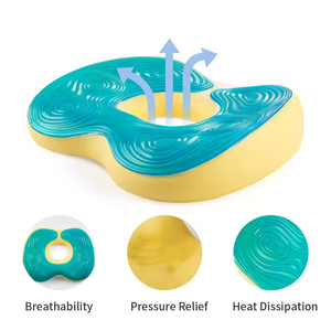 Cojín de Asiento en Forma de U de Espuma Viscoelástica con Gel Refrigerante, Alivio para <span class=keywords><strong>Hemorroides</strong></span> y Soporte para el Coxis - Product Image 1