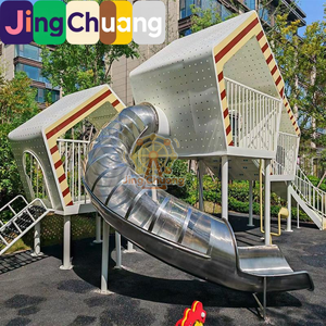 Toboggan extérieur pour enfants, équipement de parc d'attractions, maisonnette dans les arbres, toboggan non standard non motorisé en acier inoxydable - Product Image 3