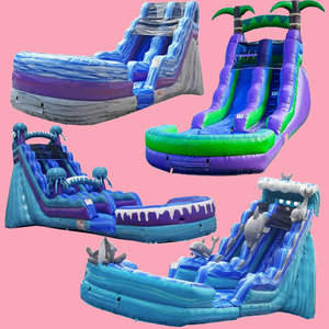 Liên minh ba Gói Giá Bộ sưu tập trượt nước thương mại Inflatable trượt nước để bán - Product Image 6