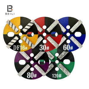 Disque de meulage diamanté ODM/OEM pour sols en béton, avec matrice à liaison moyenne et conception segmentée, pour le décapage de l'époxy - Product Image 1