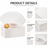 Sacs en papier sulfurisé ciré personnalisés, thermoscellables, résistants à la graisse, blancs, pour biscuits, boulangerie, pain, bonbons, emballage en vrac