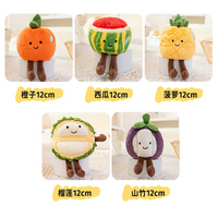 Amusant Kiwi Fruit Oranje Pluche Speelgoed Ananas Zachte Poppen Mangosteen Knuffels Squishy Durian Zacht Plushie Aangepast Ontwerp