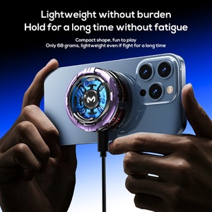 MEMO CX08 Phone <b>Cooler</b> <b>Fan</b> AI Temperature Regulation Can Freeze 2 Modes RGB Light Phone <b>Cooler</b> for Gaming IOS Android - Product Image 3