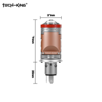 Lente de Proyector LED Mini H4 Bi de 96W, Bombilla para Auto, Faros Delanteros con Conexión Magnética, Plug and Play, Doble Haz Alto/Bajo, Blanco 6000K