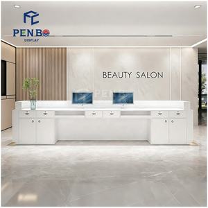 Mostrador de Recepción Largo para Salón de Belleza, Gimnasio, Centro de Fitness, Clínica, Personalizado de Fábrica, Moderno, de Mármol - Product Image 5