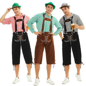 Disfraz de Lederhosen para hombre con sombrero y camisa para el Oktoberfest, traje para fiesta de cerveza, talla M L XL - Product Image 1