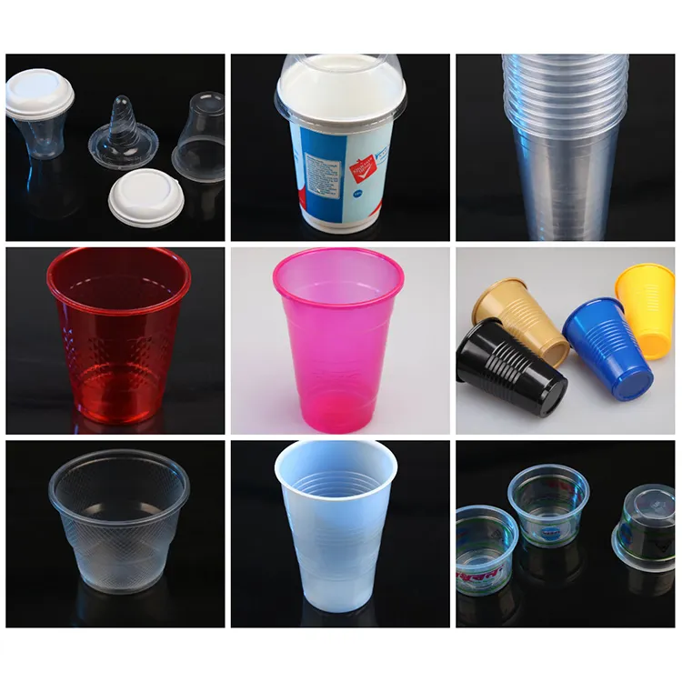 Multi Plastic Cup Tray Product Thermoforming Machines Disposable One Time Glass Making Machines