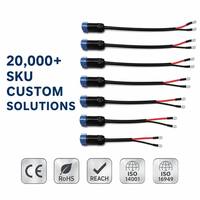 Câble d'alimentation OEM personnalisé 3512 14AWG en nylon/PBT haute température avec connecteur circulaire IP67 pour applications électroniques industrielles