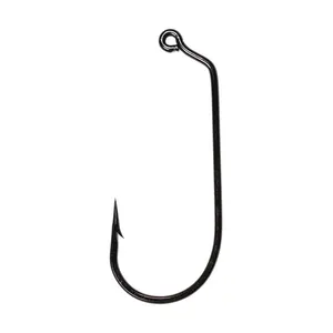 [100PCS/lot] Carbon steel 60 degree jig hook Seawater Freshwater Fishing Hooks 6 1 1/0 2/0 3/0 4/0 5/0 6/0 7/0 8/0