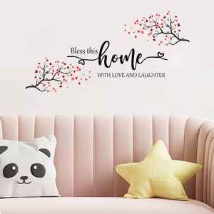 Autocollants muraux en PVC réutilisables « Bénissez cette maison » avec des <span class=keywords><strong>proverbes</strong></span> <span class=keywords><strong>anglais</strong></span>, décoration murale pour la maison, vente en gros - Product Image 2