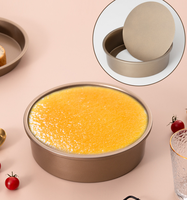 Ensemble de moules à gâteau antiadhésifs en acier inoxydable de 8 pouces, 6 tasses, 5 pièces, plateaux à pizza, moules à pâtisserie, ensemble d'outils de cuisson résistants à la chaleur pour la maison et la cuisine