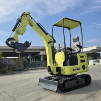 Livraison gratuite, mini-excavatrice sur chenilles de 1 tonne certifiée CE EPA, machinerie agricole avec moteur Hengli, pompe