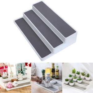 3 Tiered Non Slip <strong>Cupboard</strong> Organiser Storage <strong>Racks</strong> Free Standing Seasoning Storage Shelf <strong>Spice</strong> <strong>Rack</strong> Shelf Organiser - Product Image 2