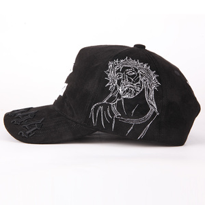 Mũ bóng chày 5 tấm phối đá lấp lánh, chất liệu da lộn, lót satin, thiết kế OEM tùy chỉnh dành cho nam và nữ - Product Image 2