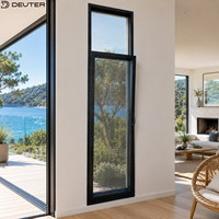 Ventana Moderna de Lujo con Rotura de Puente Térmico, de Aluminio, Abatible y Giratoria, Doble Acristalamiento, Vidrio Low-E, Insonorizada, Marco Delgado, para Casa o Villa