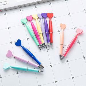 Stylos à bille DIY en gros - Encre noire, en plastique, en forme de cœur, pour cadeaux promotionnels - Product Image 3